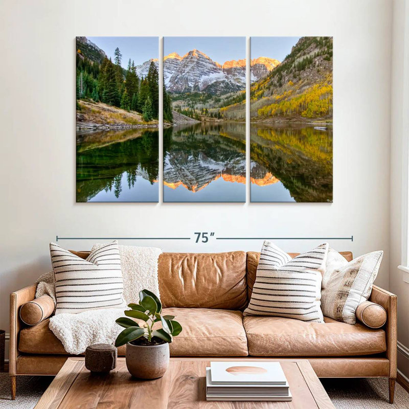 Alvord Maroon Bells Autumn Glow, H 42 po x l 65 po