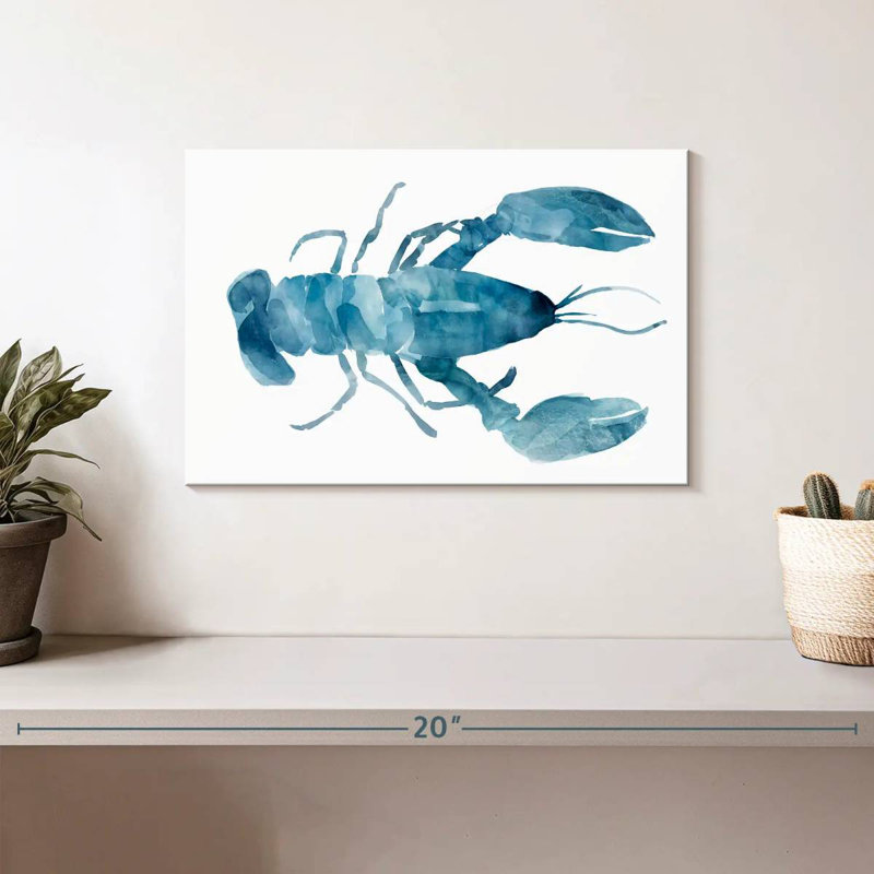 Homard Brampt bleu turquoise, H 8 po x l 12 po