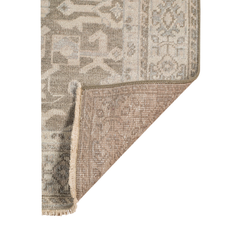 Ainsley Hand-Knotted Gray 2'x3' Rug, Rectangle 9' x 12'