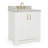 Freitas 31'' Solid Wood Single Bathroom Vanity in White with 1.5'' Carrara Marble Top, Center, Rectangle Sink-1622685424-1656203223