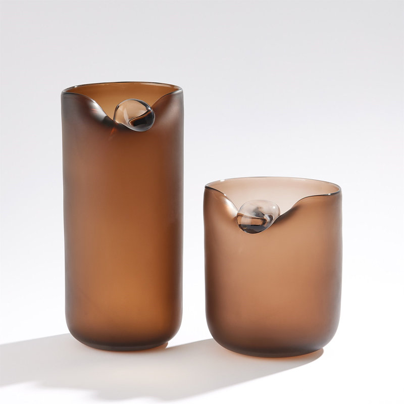 Poise Vase, Brown, 12.75" H x 5.75" W x 5.75" D