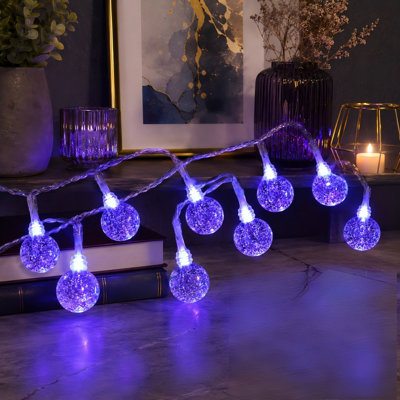 15FT Battery-Powered Blacklight String with 30 LED UV Lights and Remote | Twinkle Fairy Lighting for Halloween, Bedrooms, Glow Parties, Body Paint and Fluorescent Tapestry Decor