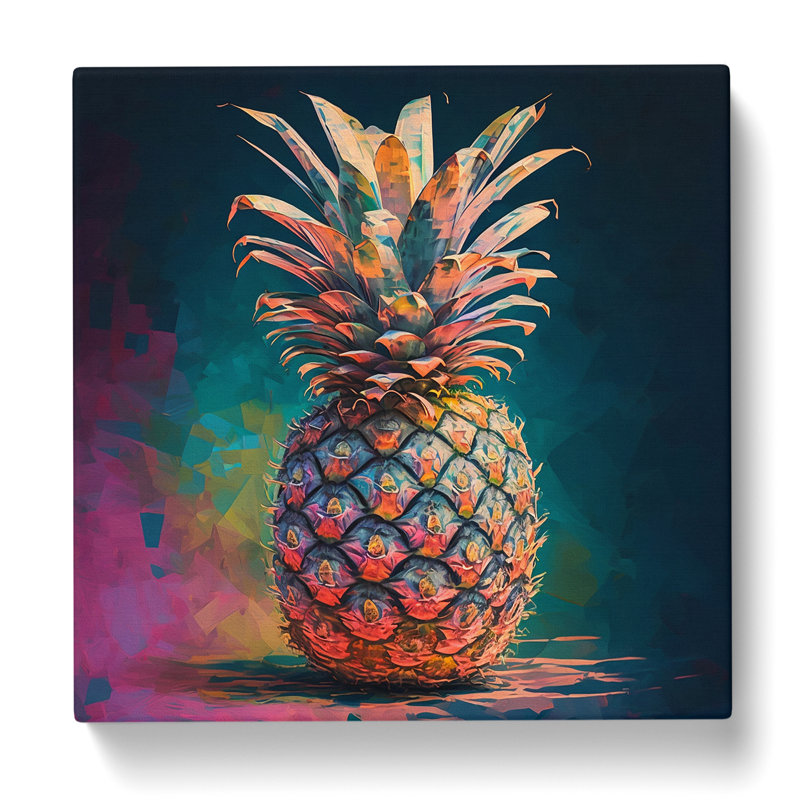 Pineapple Impressionism - No Frame Print, 35cm H x 35cm W x 3cm D