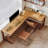  Walnut L-Shaped Solid Wood desks-108609708-108609713