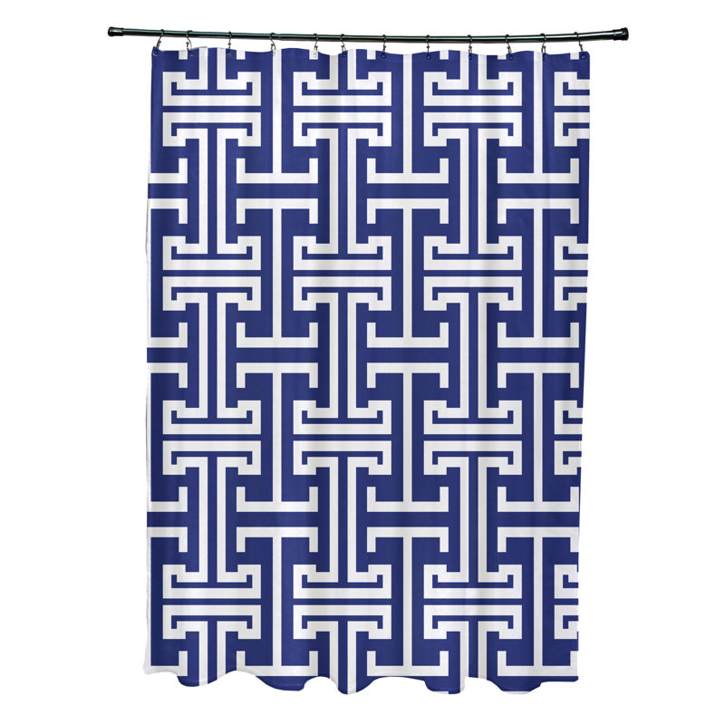 Rideau de douche simple, Suède bleu