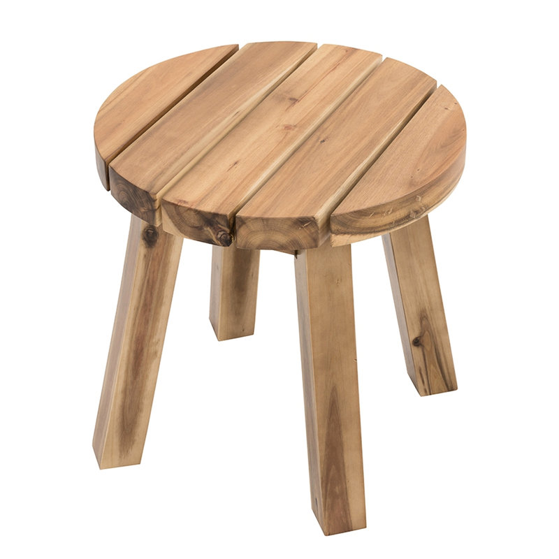 16X16" Round Wood Side Table, Solid And Practical For Home Table 16X16", Completes Living Room Setup