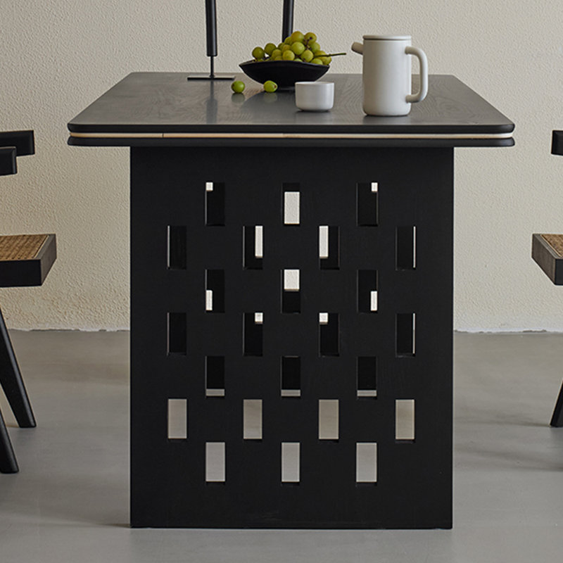 Bureau noir d'une profondeur de 31,49 pouces, H 29,92 po x l 62,99 po x P 31,49 po