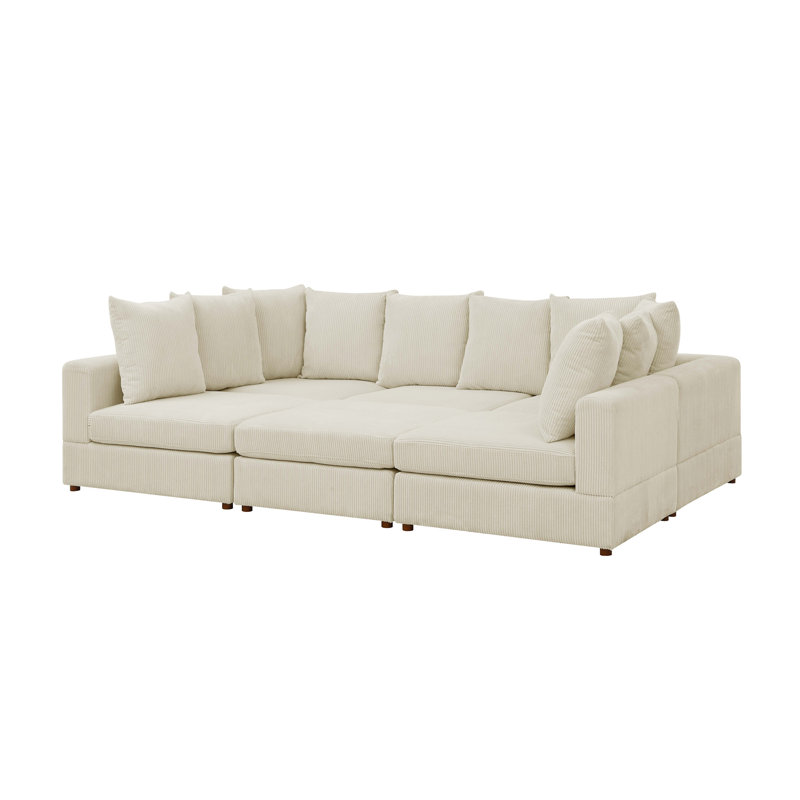 Haven 6 - Piece Modular Corduroy Sectional
