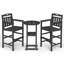 Ensemble de 3 barres de patio pour l'extérieur Ensemble de table et chaises de bar en PEHD pour chaises longues et balcon Adirondack-873016405