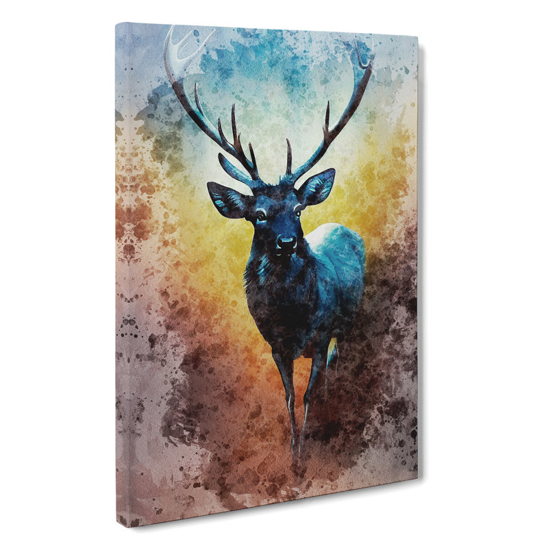 View Of The Stag No.6 - Wrapped Canvas Print, 50cm H x 35cm W x 3cm D