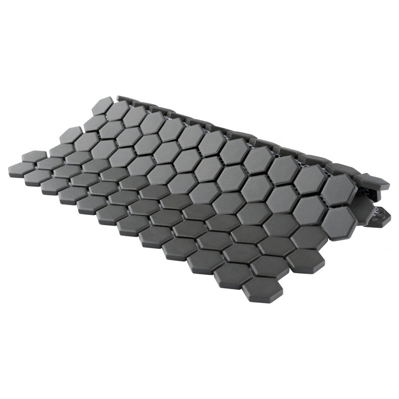 Gotham Porcelain Honeycomb Mosaic Wall & Floor Tile, Black