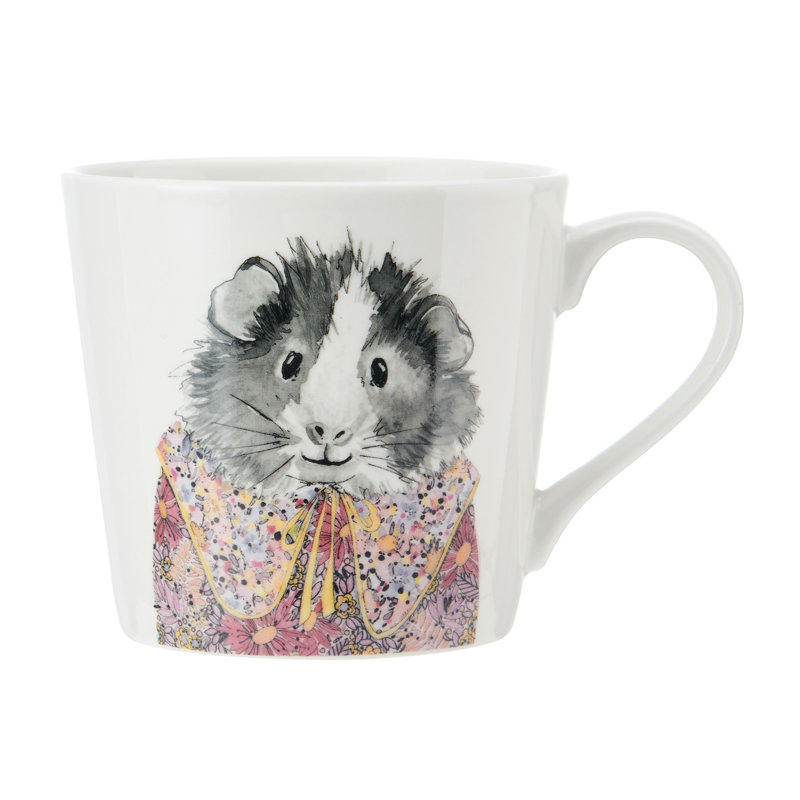Mikasa x Tipperleyhill Guinea Pig Print Fine Mug, 380ml