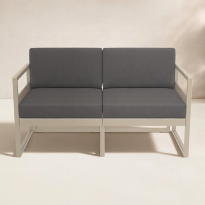 Lane 58" Wide Outdoor Loveseat with Sunbrella Cushions