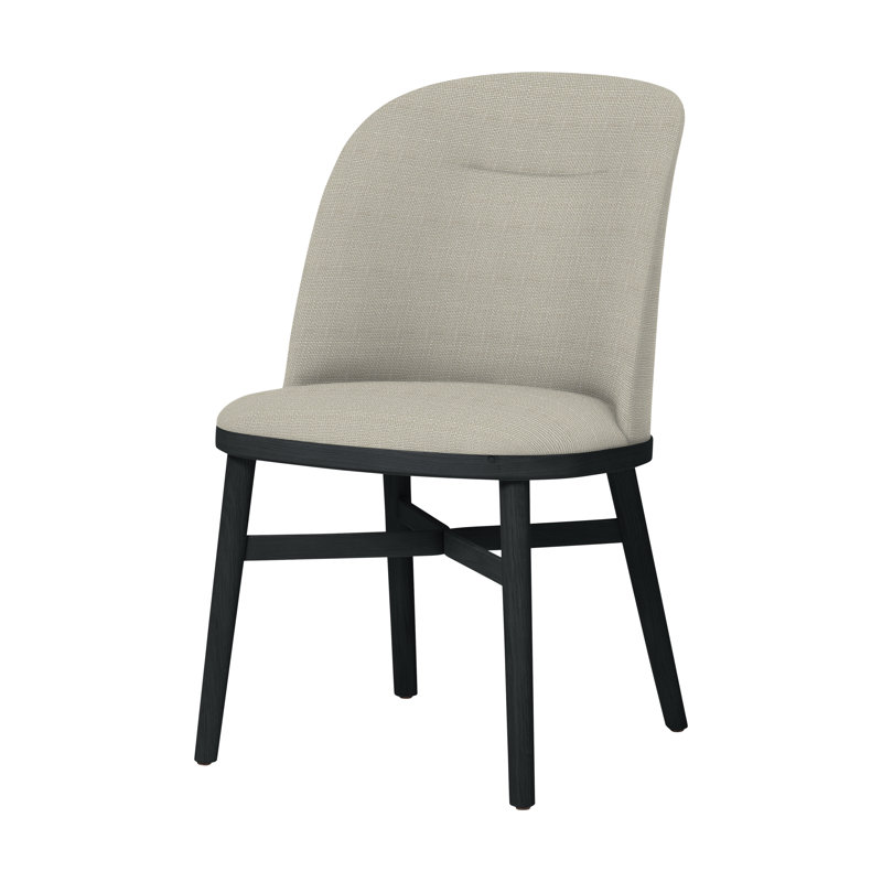 Bund Upholstered Dining Chair, Gray Oak, Steelcut Trio 124
