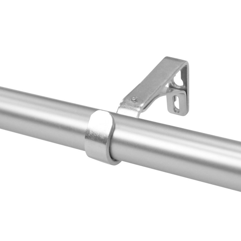 Ensemble de tringle à rideaux simple 1 "avec embouts, Nickel brossé