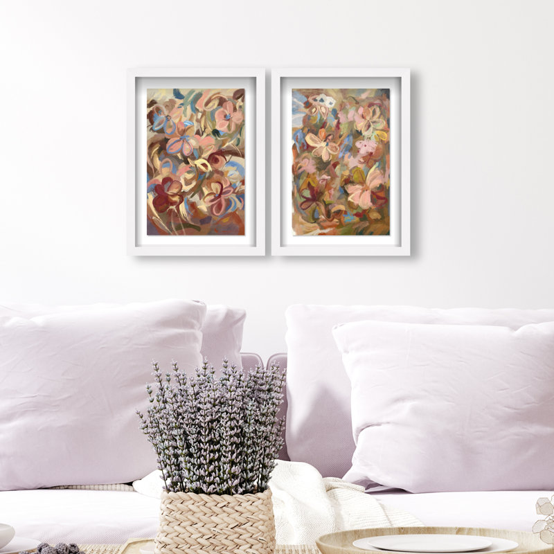 Moving Eden Set Set by Oliver Gal, 93"H x 63"W, White Shadowbox