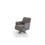 Fauteuil pivotant Parma en tissu performant noir