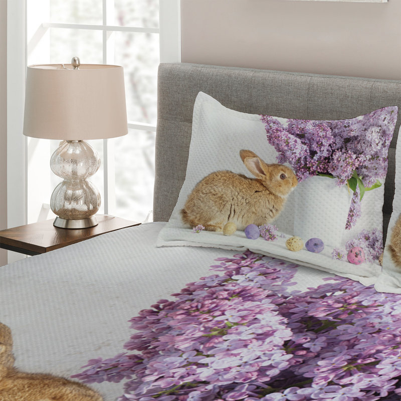 Farmhouse / Country Polyester Coverlet, King Bedspread + 2 Shams