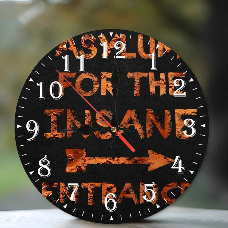 Horloge murale en bois 10 po, mouvement silencieux, à piles (piles AA non incluses), décor artistique, parfait pour les décorations
