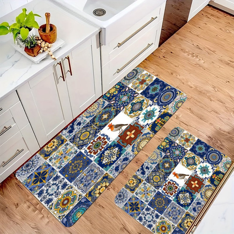 Tapis marocain antidérapant 2 pièces