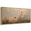 Coquelicots rouges dans un champ chaud sous une douce lumière du matin - reproduction d'art sur toile encadrée-1676573317-1676573319