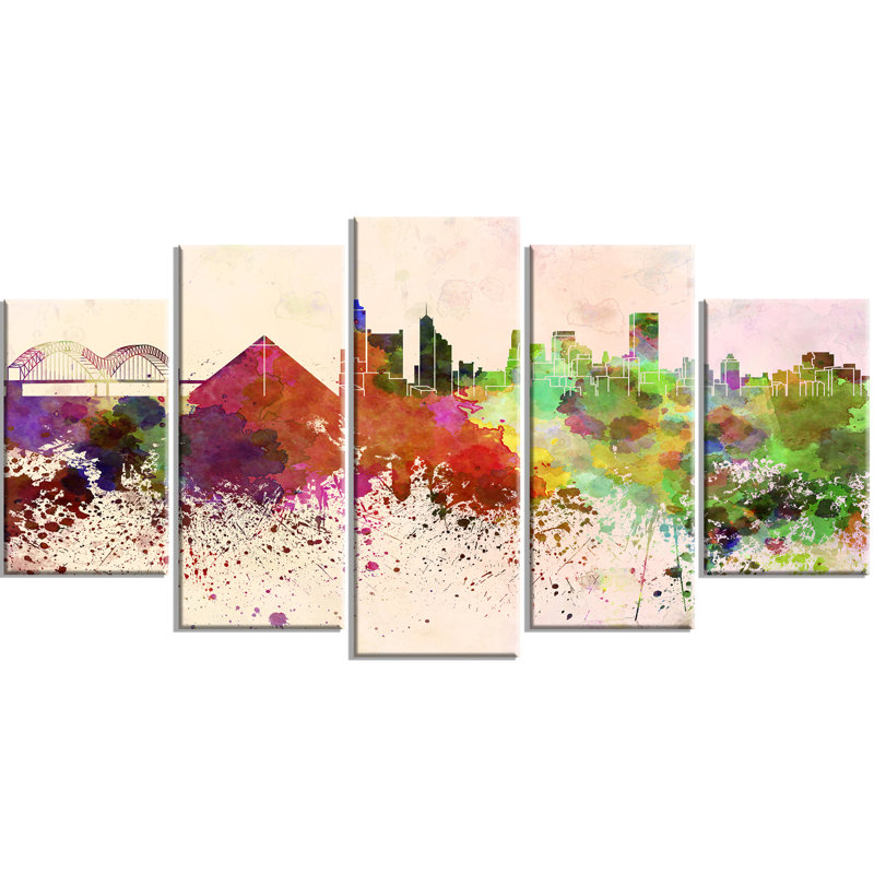" Memphis Skyline " 5 - Pieces