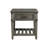 Harpersfield Foundry 24" Wide End Table with Drawer and Shelf, Brushed Pewter