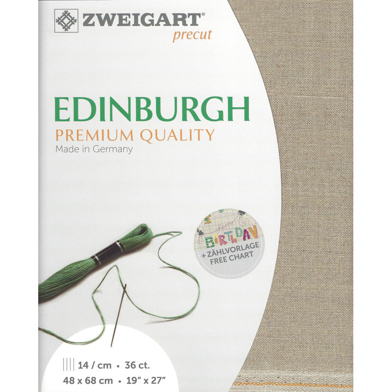 Prédécoupé Zweigart Édimbourg 36 pièces brut 3217/53, Cru