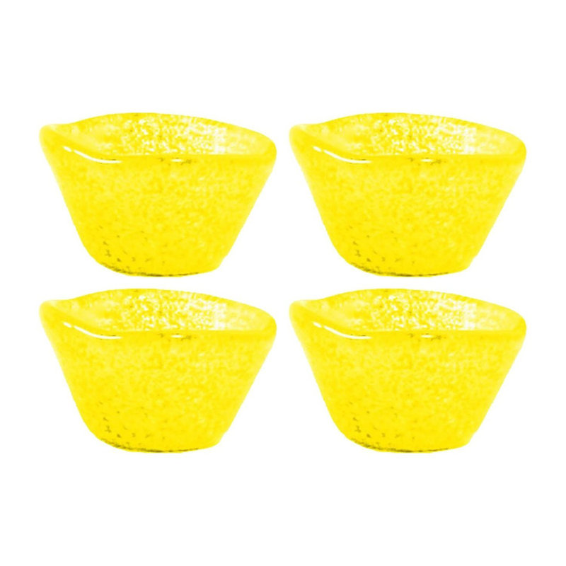 Diamètre de la vaisselle en verre: H 3,25 po: 2 po Ramequin rond en verre (ensemble de 4), Jaune