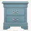 Table de chevet traditionnelle 1 tiroir, bleu sarcelle-1751040059