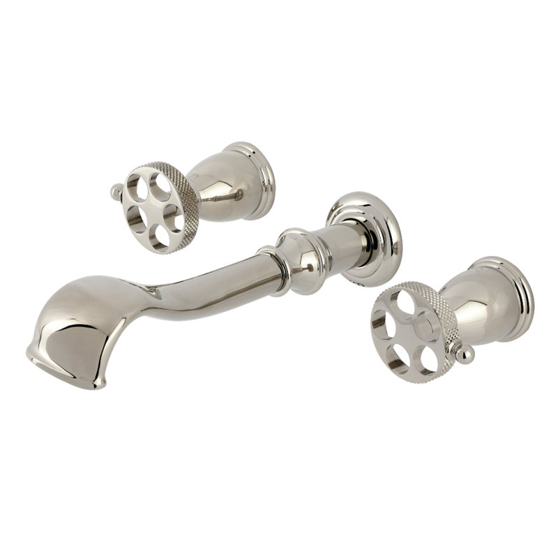 Robinet de baignoire romaine à deux poignées Kb5026RKX Kingston, Nickel poli