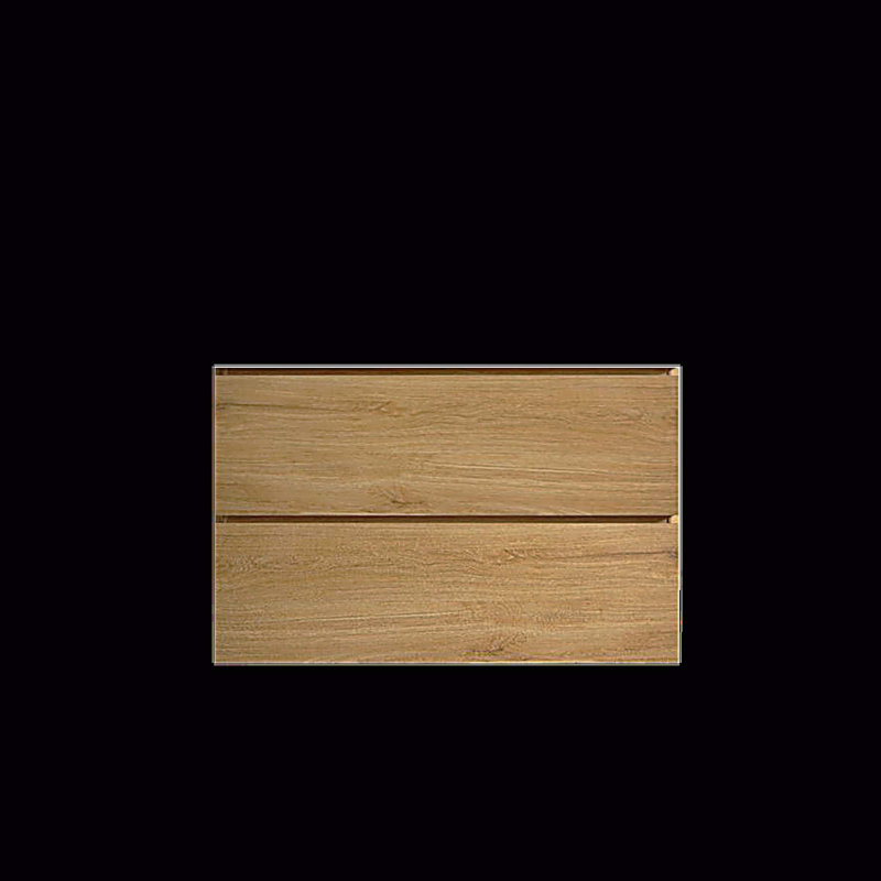 Armoire murale sans lavabo, avec deux tiroirs, pré-assemblée, Chêne