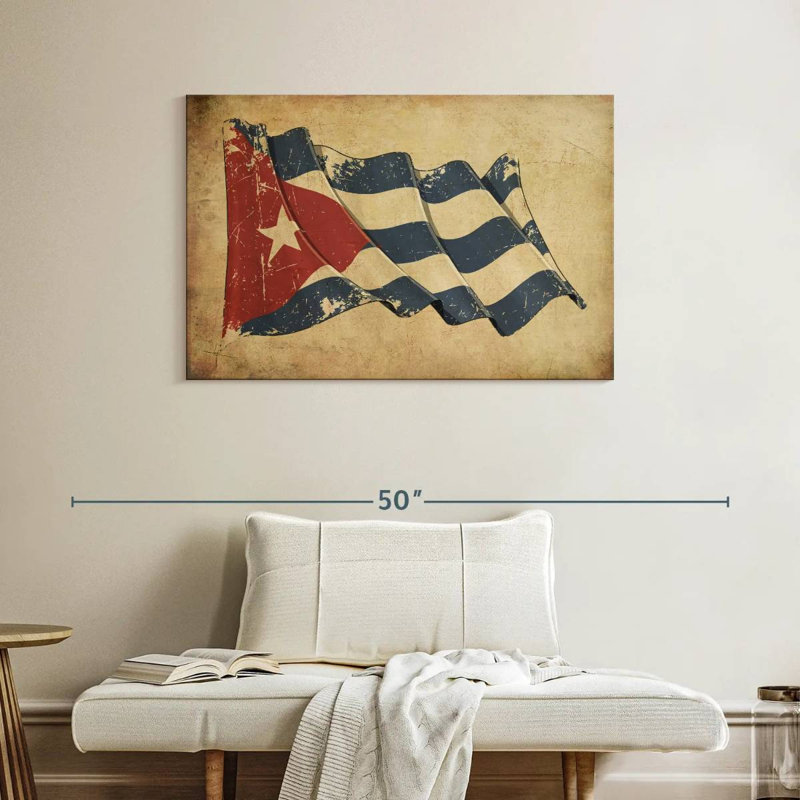 Drapeau cubain Borges, H 26 po x l 39 po