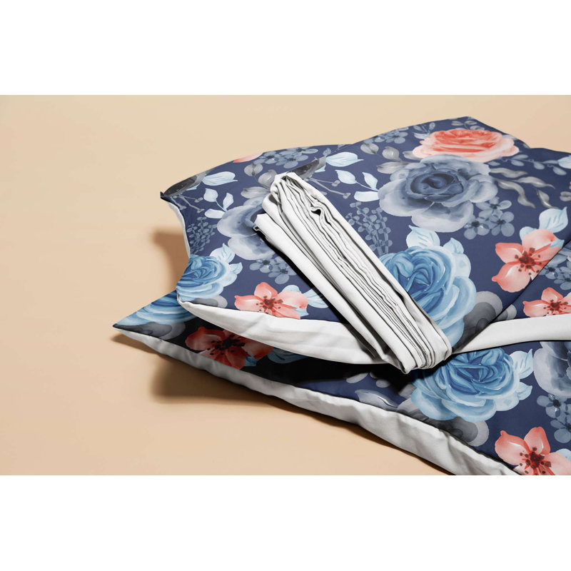 Super King Quilt Cover Set, 100% Soft Polyester & Cotton Blend, 102.4 x 86.6 Duvet Cover & 19.7 x 31.5 Pillowcases (2 Pieces) | Machine Washable, Envelope & Button Closure | Elegant & Durable Bedding Solution