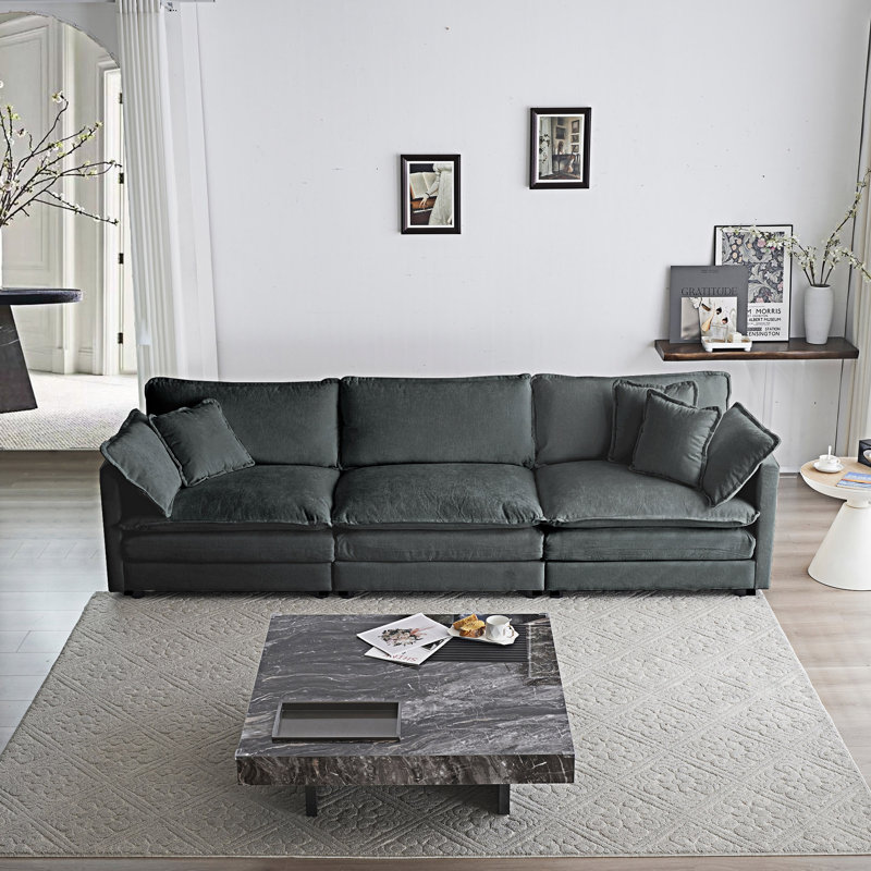 Upholstered Modular Sectional Sofas, 3, 33.03" H x 111.53" W x 35.03" D