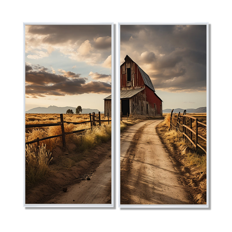 Morton - architecture granges, art mural, 32" H x 32" W, Wrapped Canvas, Does Not Apply