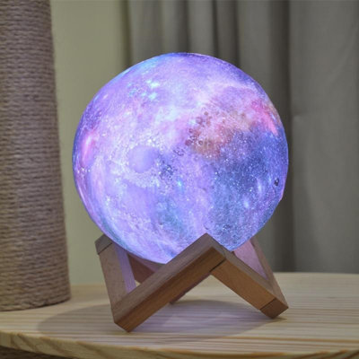 3d Galaxy Lamp 15cm Colour-changing With Touch Sensor And Remote Control