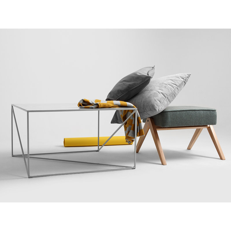 Quiana Frame Coffee Table, H45 x L80 x W80cm, Grey