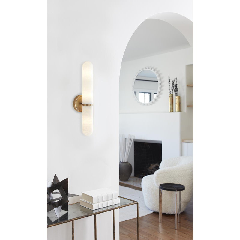 Salon 3 - Light Armed Sconce, Natural Brass