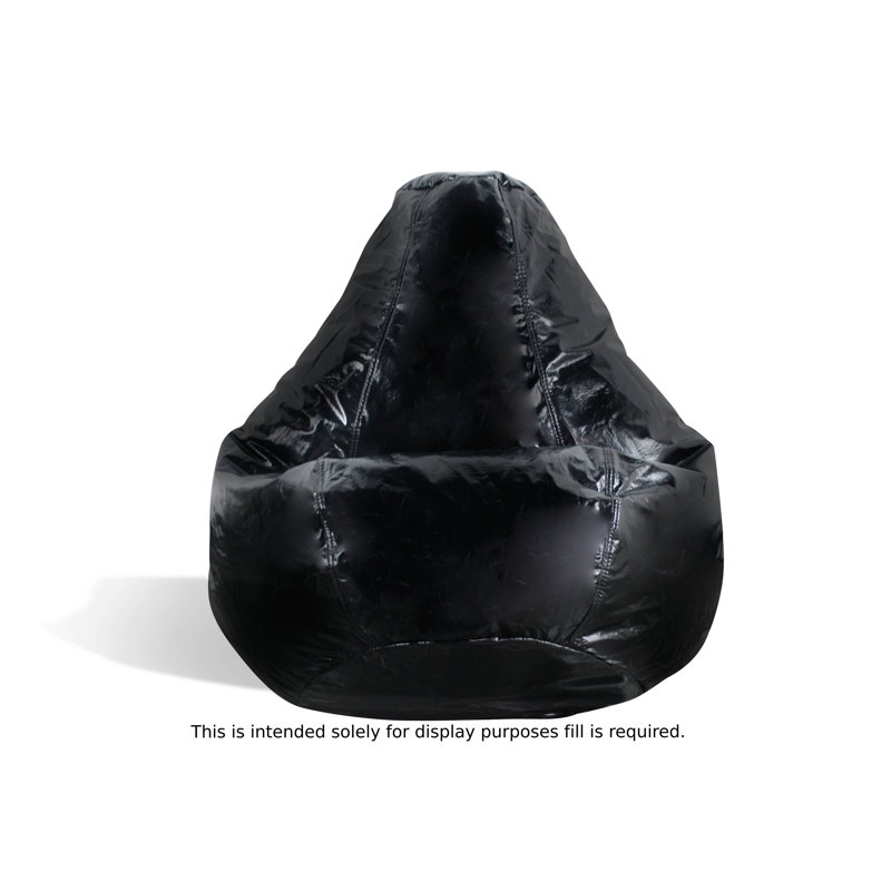Large Black Vinyl Bean Bag Cover