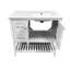 Meuble-lavabo simple 36 po avec comptoir en quartz Carrara de Chrisna