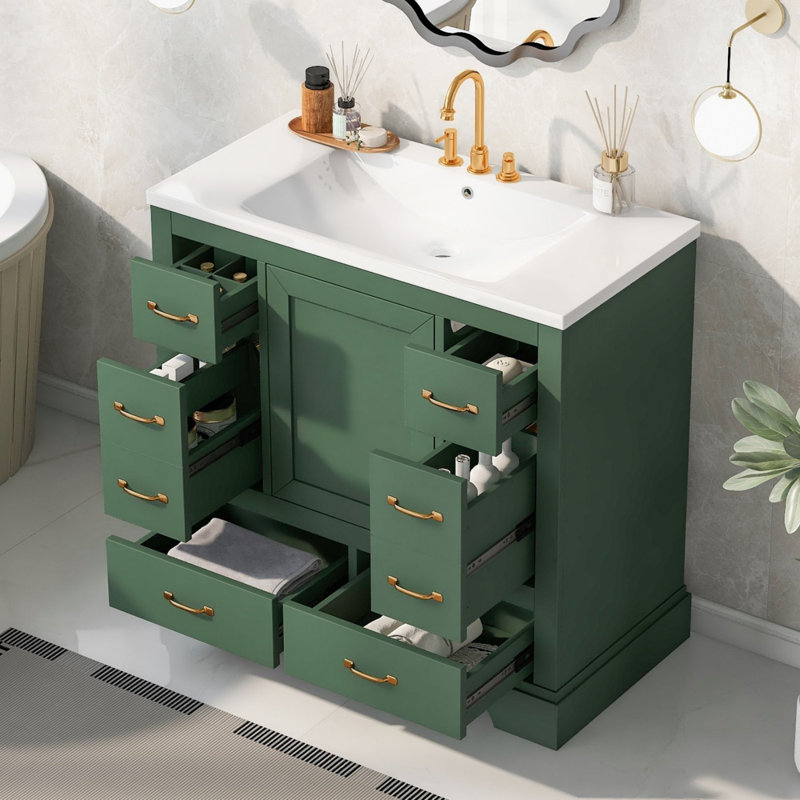 36" Bathroom Vanity with Sink Combo, Vert