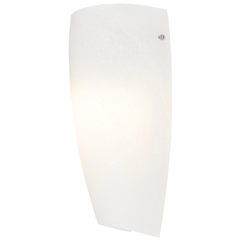 Annville 1 Light Wall Sconce - Brushed Steel Finish, Alabaster