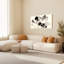 «Black and White Floral», reproduction d'art sur toile tendue sur toile, ensemble de 1-730597656