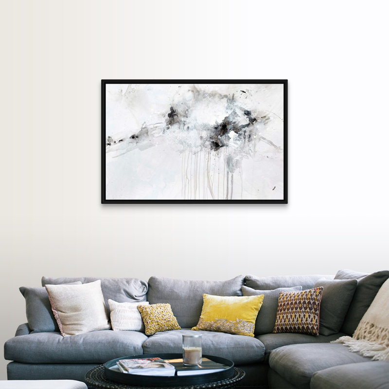 Reproduction d’art sur toile presque silencieuse par Kari Taylor, Cadre flottant noir, H 34 po x l 50 po x P 1,75 po