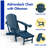 Cait Foldable Outdoor Adirondack Chair With Ottoman-1137982647