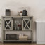 Push Pull Barn Door Dining Cabinet, Sofa Control Table Cabinet-106532802