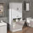 Bathroom Storage Cabinet With Two Laundry Baskets, Storage Cabinet With Doors And Drawer For Home-1731915055