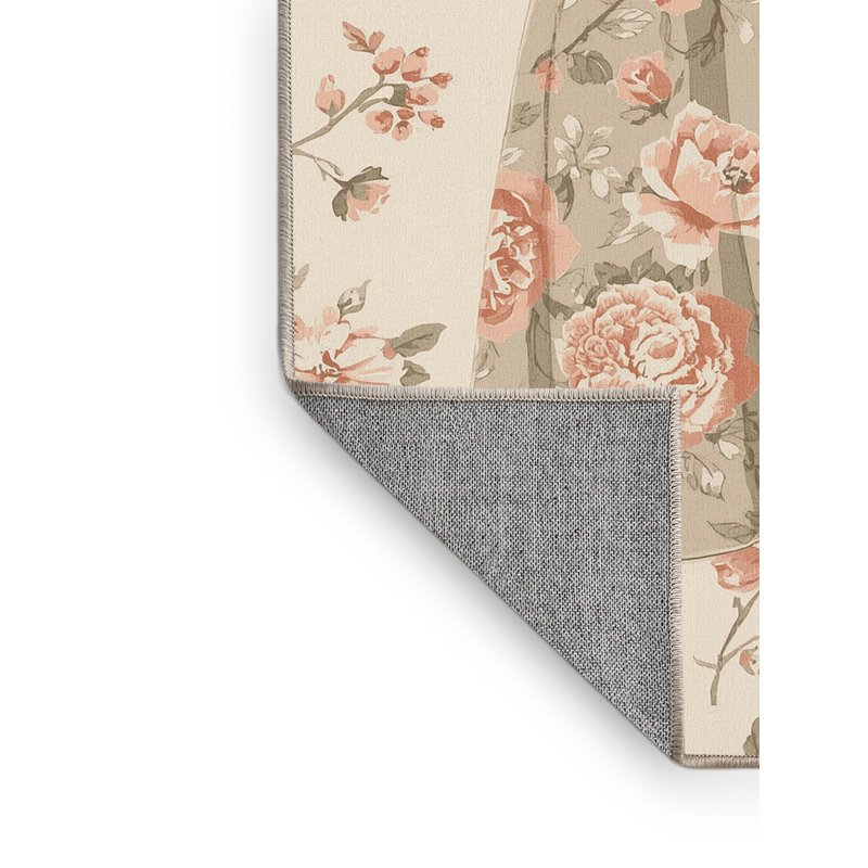 Tapis beige traditionnel lavable à la machine Buckland, 2 x 3