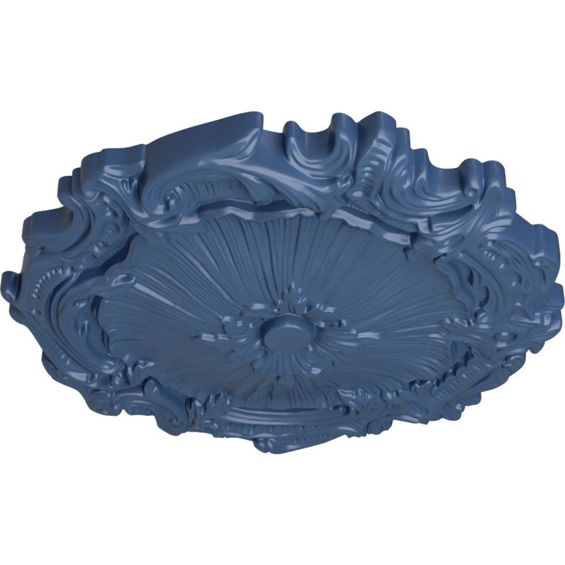 Médaillon de plafond endurathane Oxford, l 16 7/8 po x H 11 3/4 po x P 1 1/2 po, finition pierre spartiates peinte à la main